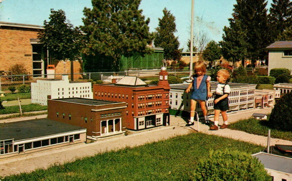 Miniature City at Clinch Park - Old Postcard View